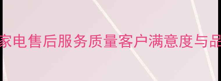 图片 5大核心策略如何提升家电售后服务质量客户满意度与品牌忠诚度双提升指南1