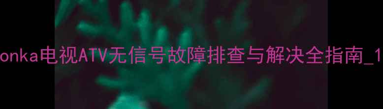 图片 Konka电视ATV无信号故障排查与解决全指南_12