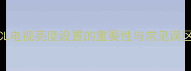 图片 TCL电视亮度设置的重要性与常见误区2