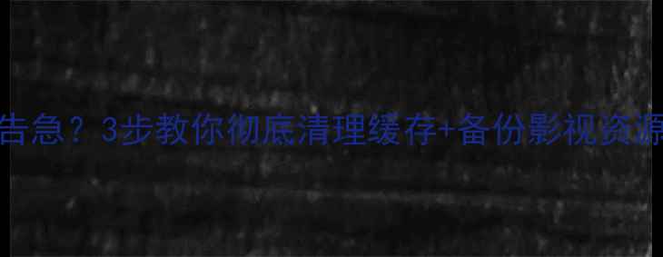 图片 TCL电视存储空间告急？3步教你彻底清理缓存+备份影视资源（附详细教程）2