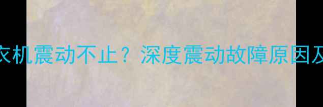 图片 TG701028ES洗衣机震动不止？深度震动故障原因及专业维修指南