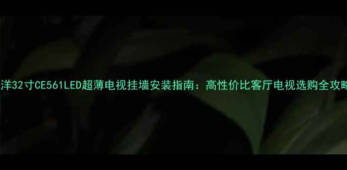 图片 三洋32寸CE561LED超薄电视挂墙安装指南：高性价比客厅电视选购全攻略1