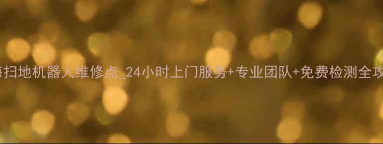 图片 上海扫地机器人维修点_24小时上门服务+专业团队+免费检测全攻略2