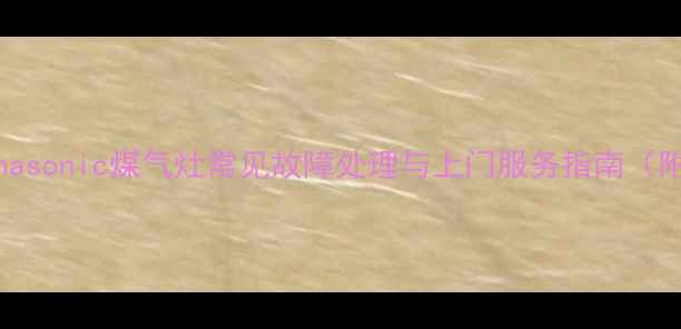 图片 专业维修Panasonic煤气灶常见故障处理与上门服务指南（附免费诊断）