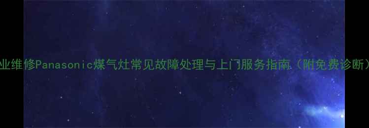 图片 专业维修Panasonic煤气灶常见故障处理与上门服务指南（附免费诊断）2