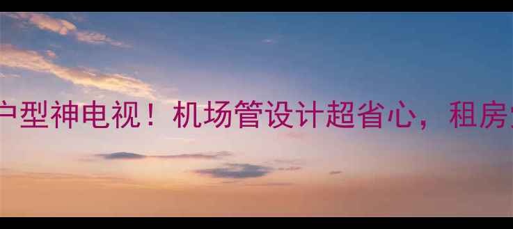 图片 东芝29寸小户型神电视！机场管设计超省心，租房党速看攻略1