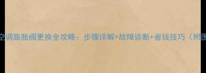 图片 中央空调膨胀阀更换全攻略：步骤详解+故障诊断+省钱技巧（附图解）