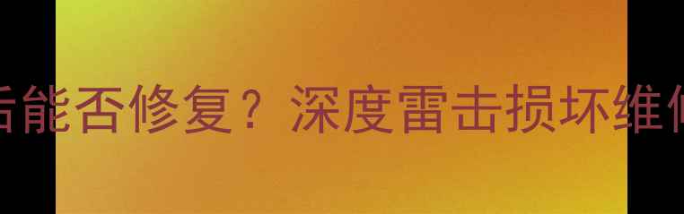 图片 创维电视遭雷击后能否修复？深度雷击损坏维修指南与自救方法