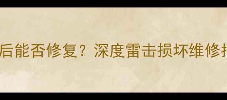 图片 创维电视遭雷击后能否修复？深度雷击损坏维修指南与自救方法1