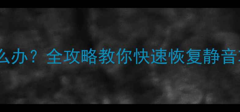 图片 创维电视静音图标消失怎么办？全攻略教你快速恢复静音功能（附故障排查步骤）2