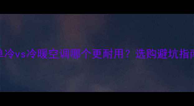 图片 单冷vs冷暖空调哪个更耐用？选购避坑指南
