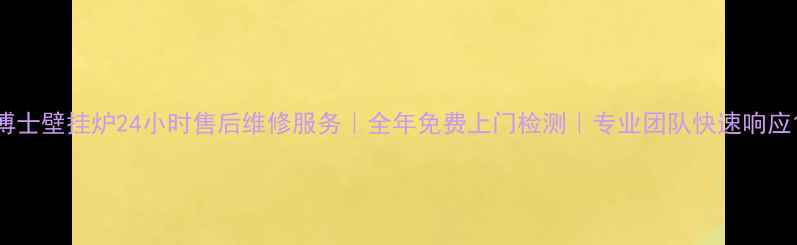 图片 博士壁挂炉24小时售后维修服务｜全年免费上门检测｜专业团队快速响应1