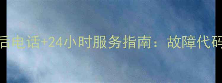 图片 天津三林热水器售后电话+24小时服务指南：故障代码解读与维修全流程