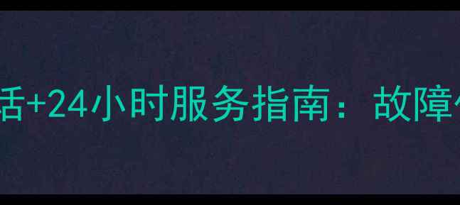 图片 天津三林热水器售后电话+24小时服务指南：故障代码解读与维修全流程2