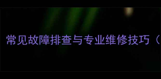 图片 家电维修服务指南：常见故障排查与专业维修技巧（冰箱空调洗衣机）2