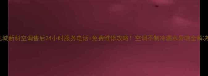 图片 巴城新科空调售后24小时服务电话+免费维修攻略！空调不制冷漏水异响全解决1