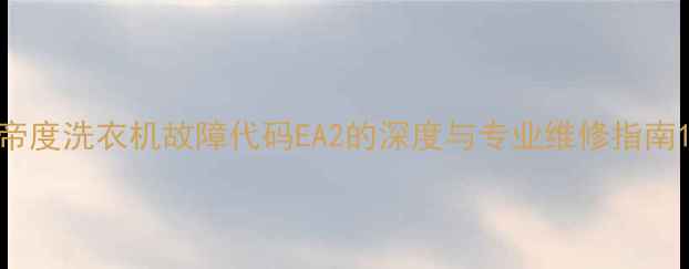 图片 帝度洗衣机故障代码EA2的深度与专业维修指南1