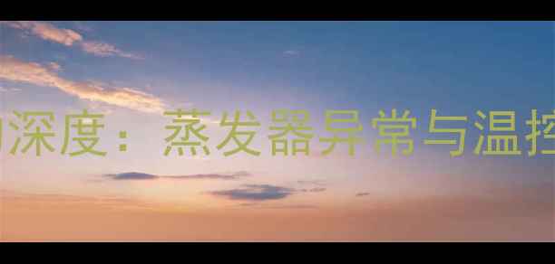 图片 杨子空调故障代码E3的深度：蒸发器异常与温控系统故障的排查指南1