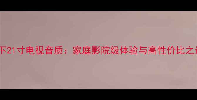图片 松下21寸电视音质：家庭影院级体验与高性价比之选1