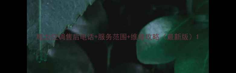 图片 格力空调售后电话+服务范围+维修攻略（最新版）1