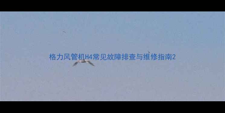 图片 格力风管机H4常见故障排查与维修指南2