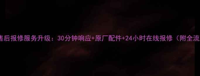 图片 樱花家电售后报修服务升级：30分钟响应+原厂配件+24小时在线报修（附全流程指南）2