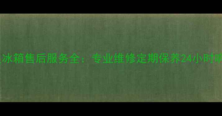 图片 沈阳三星冰箱售后服务全：专业维修定期保养24小时响应指南2