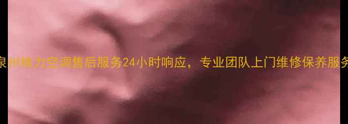 图片 泉州格力空调售后服务24小时响应，专业团队上门维修保养服务