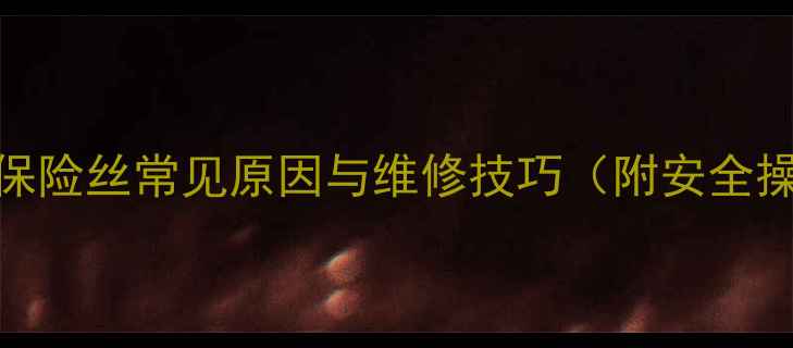 图片 洗衣机烧保险丝常见原因与维修技巧（附安全操作指南）