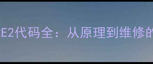 图片 洗衣机甩干故障E2代码全：从原理到维修的完整解决方案2