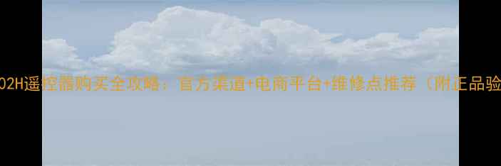 图片 海信HDP2902H遥控器购买全攻略：官方渠道+电商平台+维修点推荐（附正品验证方法）2