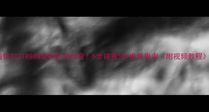 图片 海信TC21R88N电视机无伴音？5步排查法+维修指南（附视频教程）1