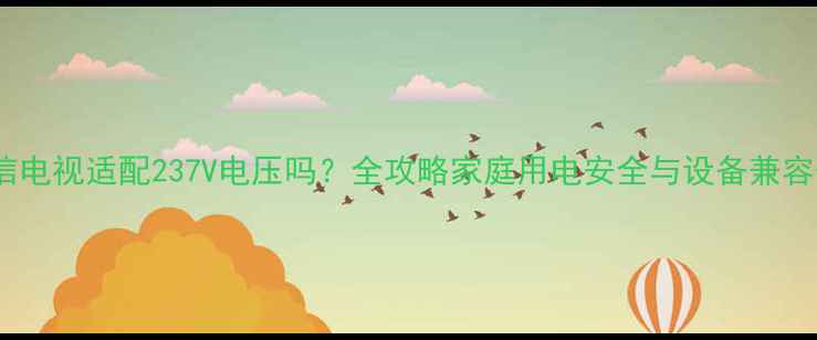 图片 海信电视适配237V电压吗？全攻略家庭用电安全与设备兼容性2