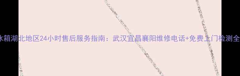 图片 海尔冰箱湖北地区24小时售后服务指南：武汉宜昌襄阳维修电话+免费上门检测全攻略1