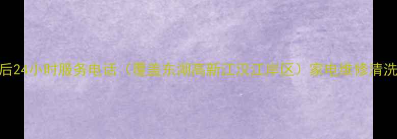 图片 海尔武汉售后24小时服务电话（覆盖东湖高新江汉江岸区）家电维修清洗安装全攻略