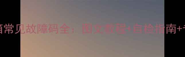 图片 现代B2517冰箱常见故障码全：图文教程+自检指南+专业维修方案2