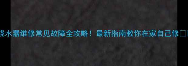 图片 电烧水器维修常见故障全攻略！最新指南教你在家自己修🔧💦2