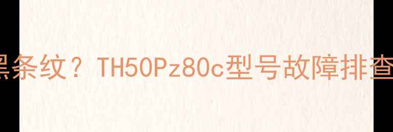 图片 电视中间出现黑条纹？TH50Pz80c型号故障排查与维修全指南1