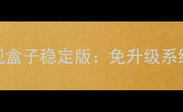 图片 电视家156E智能电视盒子稳定版：免升级系统+全功能体验深度1