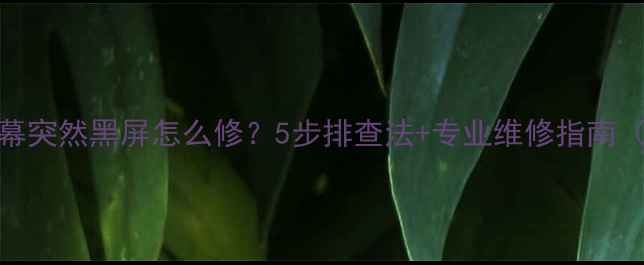 图片 电视机屏幕突然黑屏怎么修？5步排查法+专业维修指南（附案例）