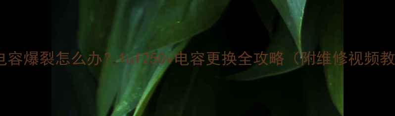 图片 电视电容爆裂怎么办？1uf250v电容更换全攻略（附维修视频教程）2