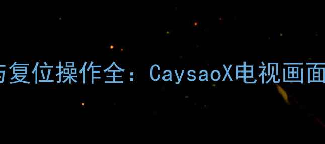 图片 电视画面调转与复位操作全：CaysaoX电视画面旋转校正指南2