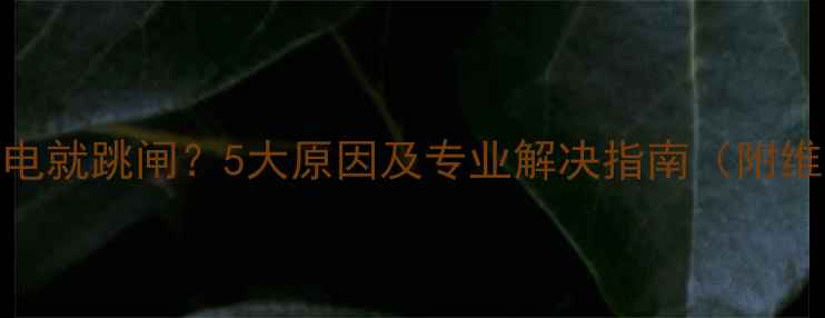 图片 空调一插电就跳闸？5大原因及专业解决指南（附维修案例）