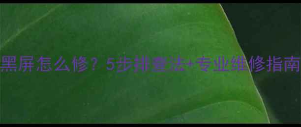 图片 索尼等离子电视黑屏怎么修？5步排查法+专业维修指南（附避坑攻略）