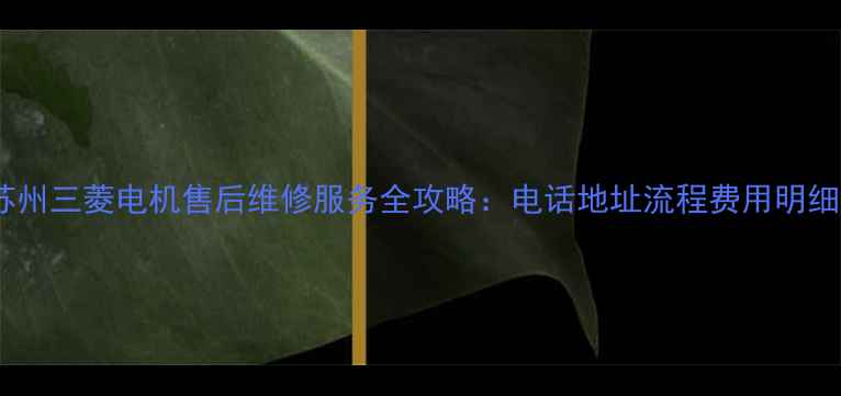 图片 苏州三菱电机售后维修服务全攻略：电话地址流程费用明细1