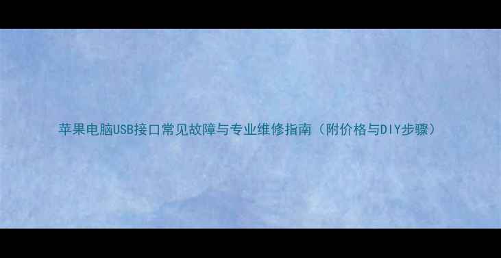 图片 苹果电脑USB接口常见故障与专业维修指南（附价格与DIY步骤）