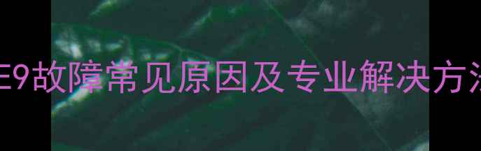 图片 荣事达波轮洗衣机E9故障常见原因及专业解决方法（附操作指南）2