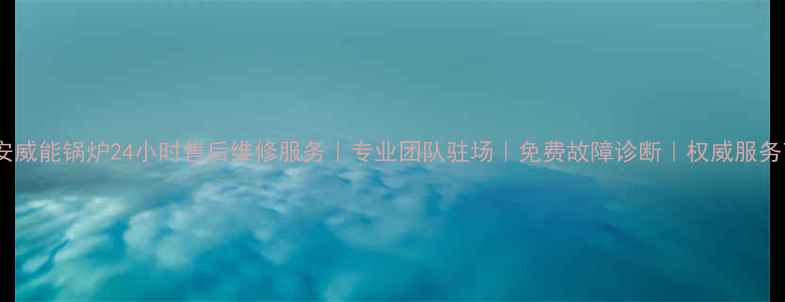 图片 西安威能锅炉24小时售后维修服务｜专业团队驻场｜免费故障诊断｜权威服务商2