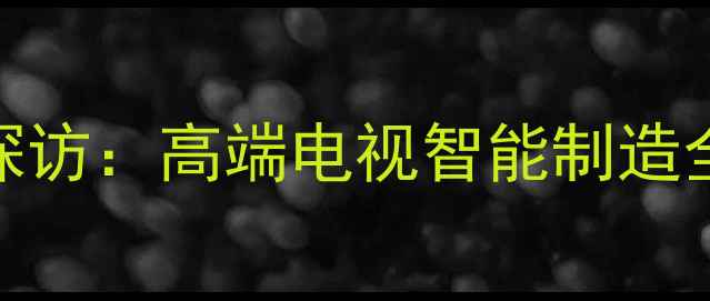 图片 飞利浦电视透明工厂探访：高端电视智能制造全流程与品质保障体系