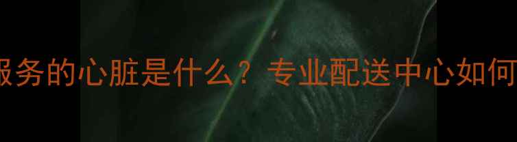 图片 🏠💡家电售后服务的心脏是什么？专业配送中心如何提升幸福感！2